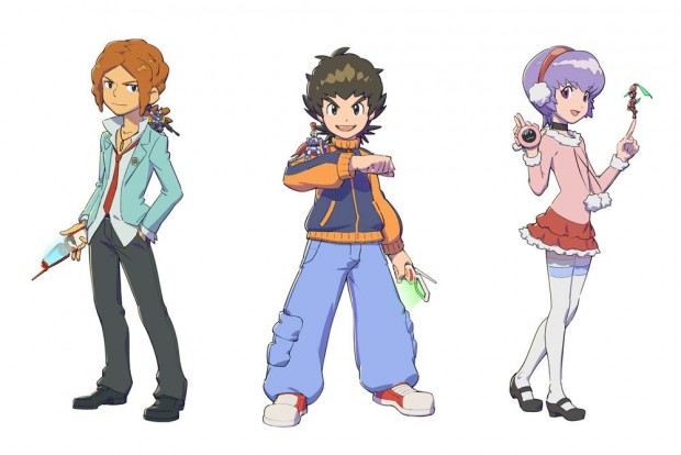 Illustrazione raffigurante i personaggi Kazuya, Van e Amy.