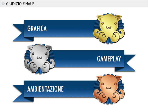 Premi: grafica oro, gameplay argento, ambientazione bronzo