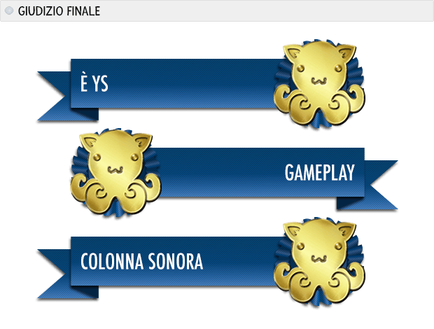 Ys VI: premi: è Ys oro, gameplay oro, colonna sonora oro.