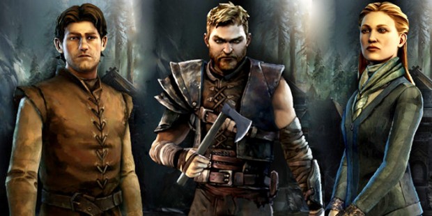 Game of Thrones: illustrazione coi tre personaggi affiancati.